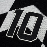 Fútbol Jersey Knit Manga Larga - Negro