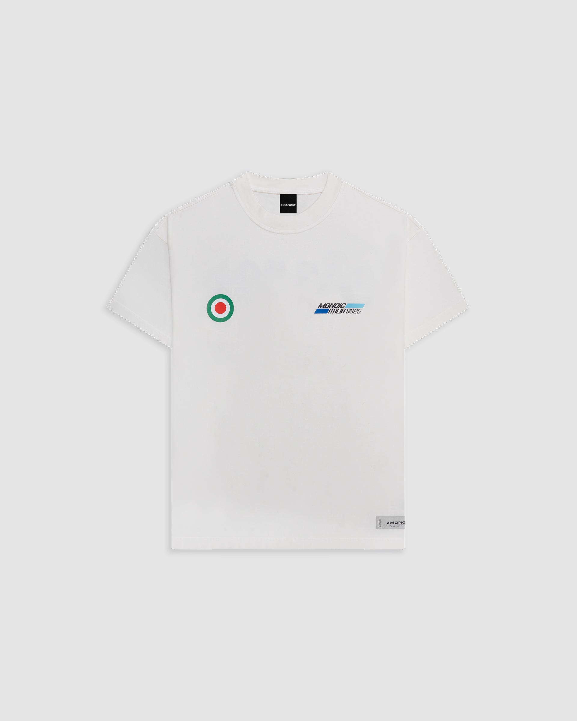 Camiseta Oversized Vespa blanco hueso con estampados en espalda y pectorales | MONOIC 
