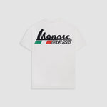 Camiseta Oversized Vespa blanco hueso con estampados en espalda y pectorales | MONOIC 