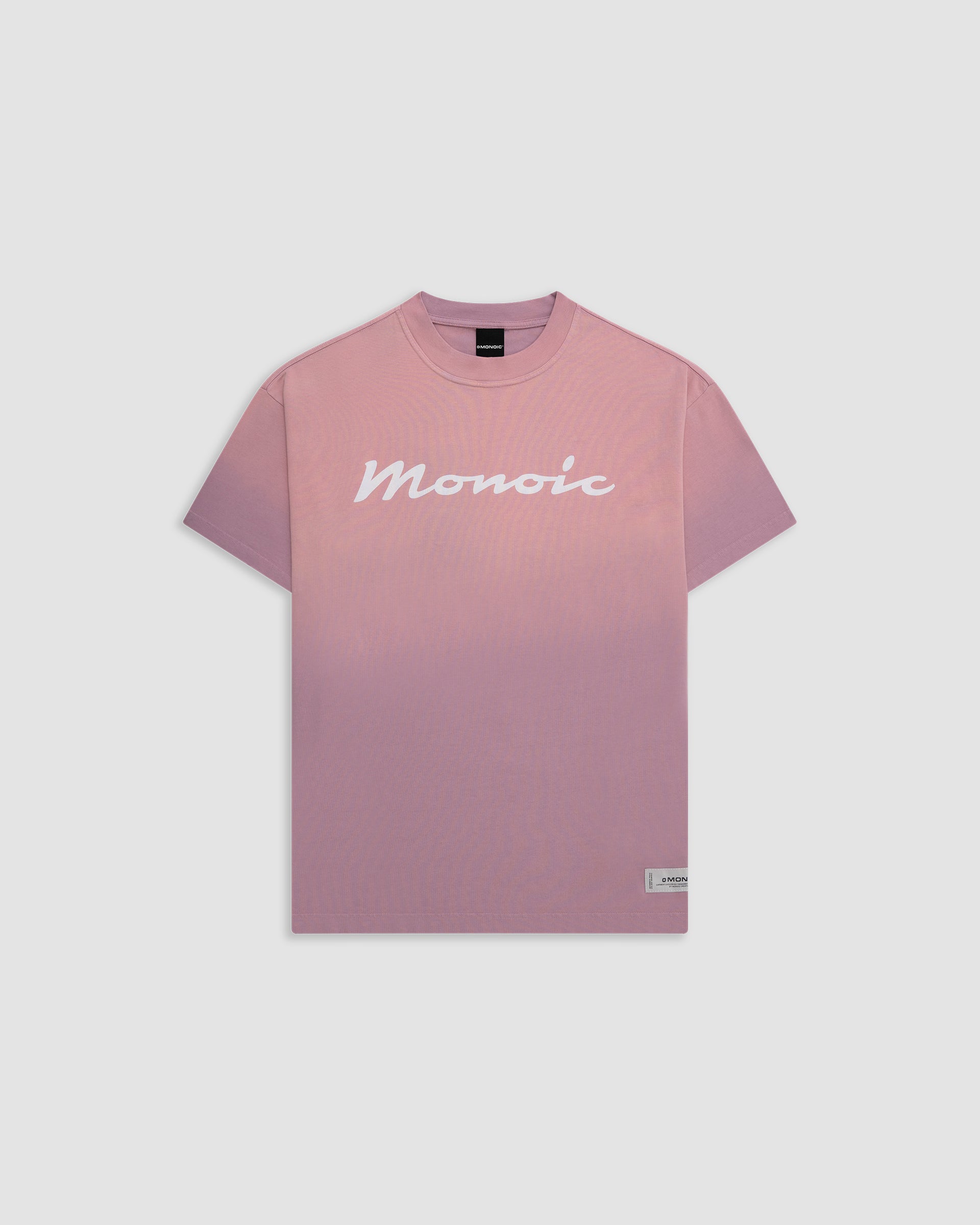 Camiseta Boxy Fit Riva rosado malva con estrella en la espalda y “Monoic” en el pecho en corrosión | MONOIC 