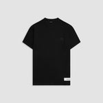 Camiseta Muscle Fit negra con monograma bordado y ajuste ceñido | MONOIC 