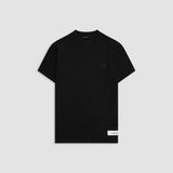 Camiseta Muscle Fit negra con monograma bordado y ajuste ceñido | MONOIC 