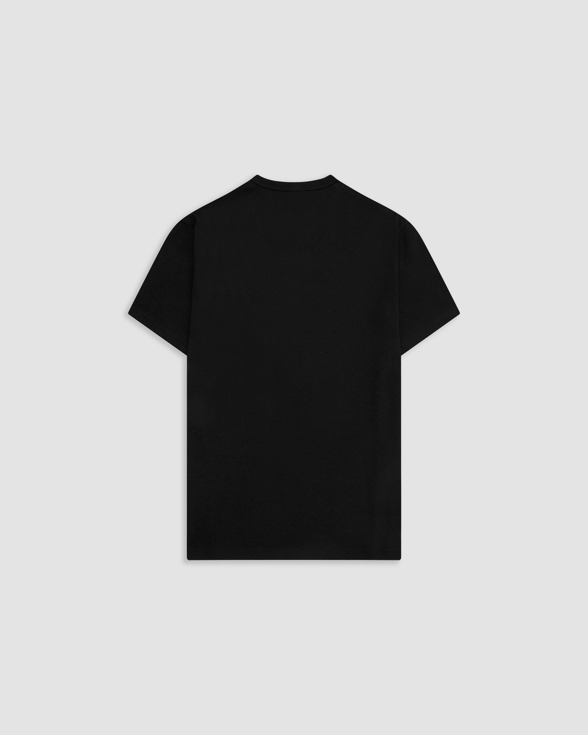 Camiseta Muscle Fit negra con monograma bordado y ajuste ceñido | MONOIC 