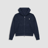 Zip Knitwear Hoodie - Azul Navy