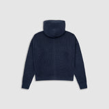 Zip Knitwear Hoodie - Azul Navy