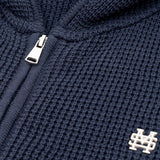 Zip Knitwear Hoodie - Azul Navy