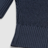 Zip Knitwear Hoodie - Azul Navy
