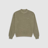 Knit Monogram Sweater - Verde Oliva