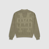 Knit Monogram Sweater - Verde Oliva
