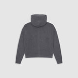 Zip Knitwear Hoodie - Gris Raton