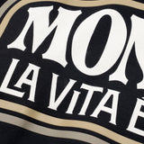 Hoodie La Vita E Bella - Negro Oscuro