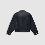 Aviator Denim Jacket - Negro Desgastado