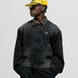 Aviator Denim Jacket - Negro Desgastado