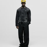 Aviator Denim Jacket - Negro Desgastado