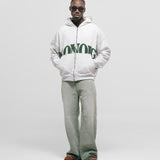 Supremo Double Zip Hoodie - Gris Jaspe