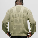 Knit Monogram Sweater - Verde Oliva
