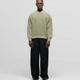 Knit Monogram Sweater - Verde Oliva