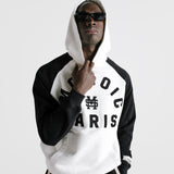 Raglan Hoodie Monoic Paris - Blanco y Negro