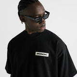 Camiseta Oversized Básica - Negro Oscuro